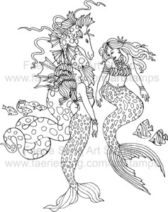 Two Mermaids and a Sea Dragon having a chat