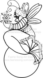 Fairy Mermaid Mouse sitting on a globe wearing wintery clothes and holding a snowflake