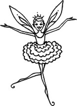 Fairy in ballerina costume en pointe