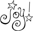 The word Joy with a star exclamation point