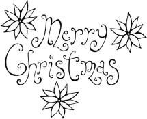 Quote reading Merry Christmas with three poinsietta flowers