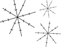 Small, medium, large snowflakes