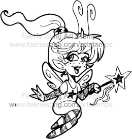 Flying Pixie with a star shaped wand